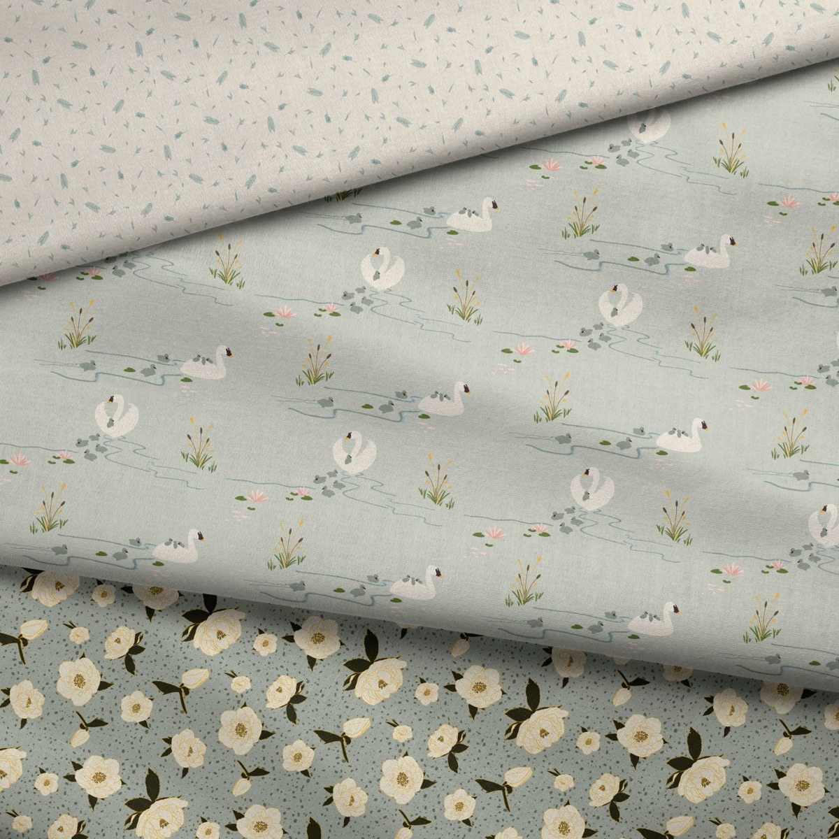Swan Pond Fabric