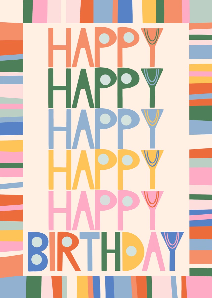 Birthday Card Vibrant